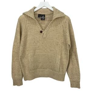 Vintage 70s 80s Kennington Henley Kangaroo Pocket Sweater - Men's M